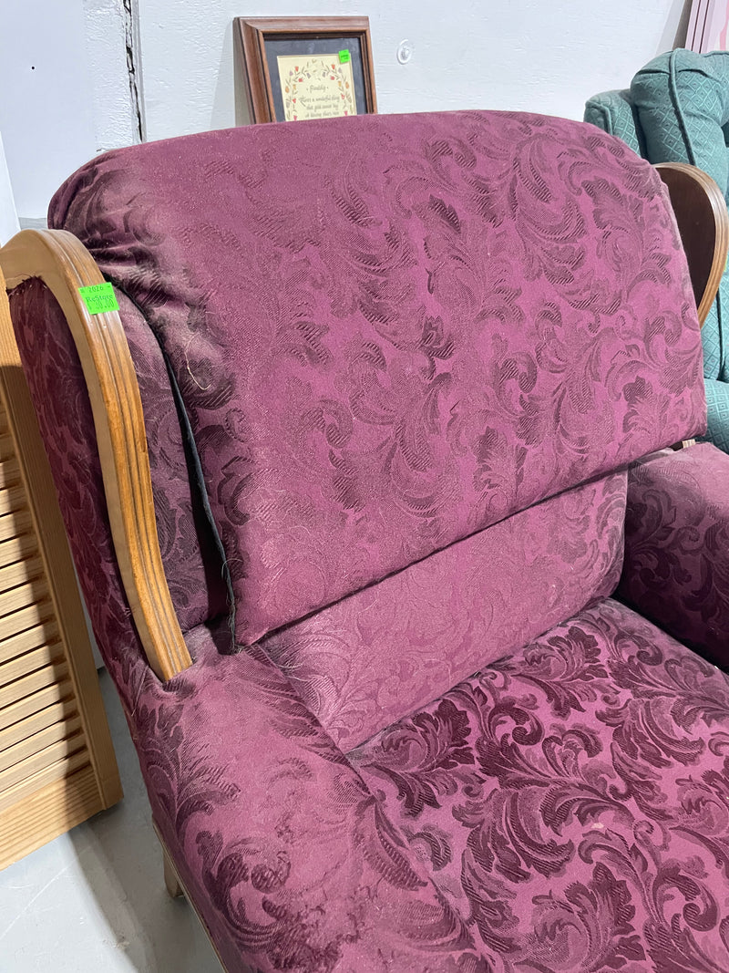 vintage French Provincial style wingback armchair