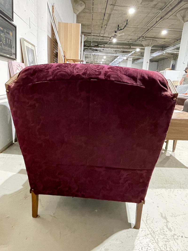 vintage French Provincial style wingback armchair