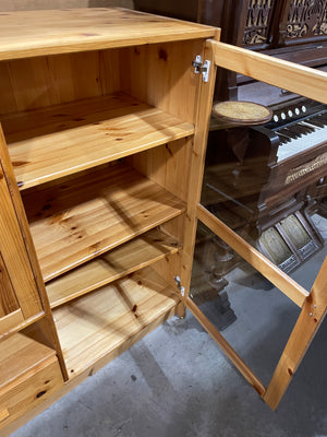 Varnished Pine Entertainment Cabinet