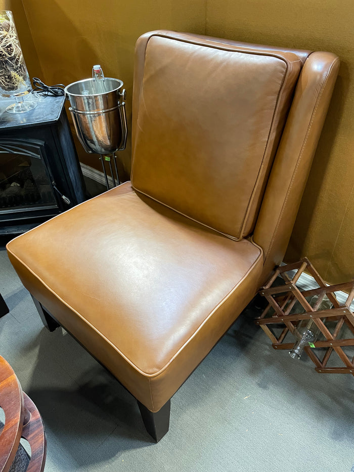 Camel Colour Genuine Leather Chair