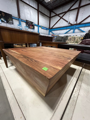 Modern Square Shaped Wood Coffee Table