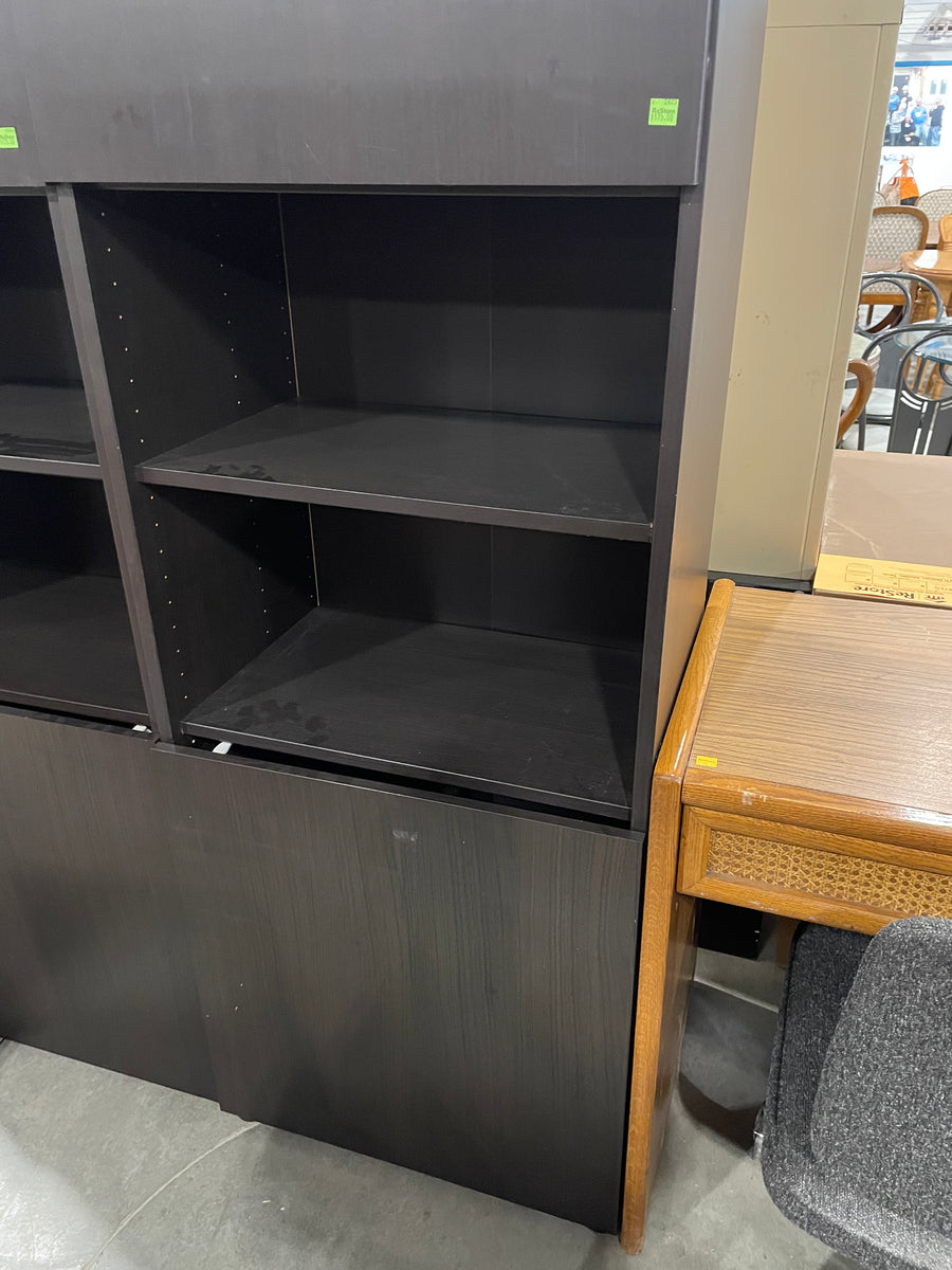 Black Bookcase with Storage Habitat for Humanity Greater