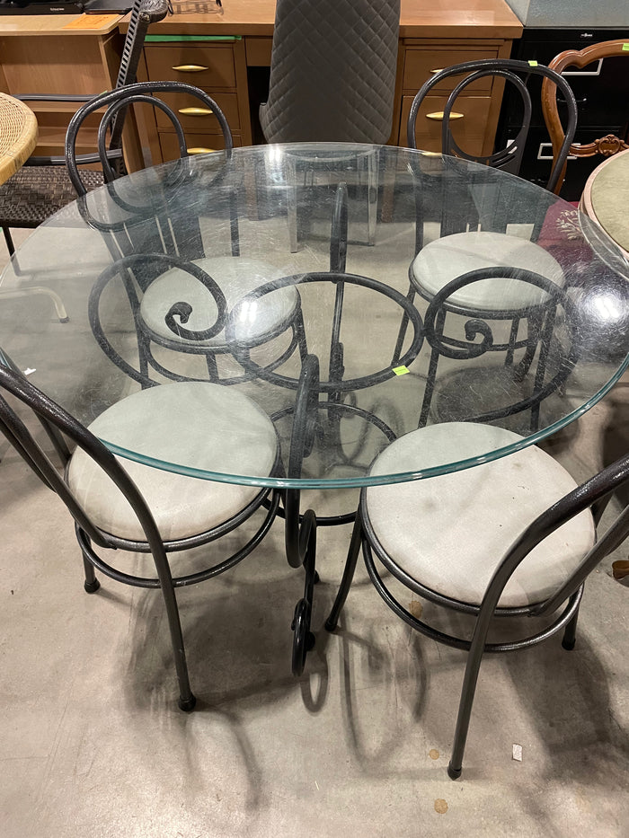Metal Base Bistro Table with 4 Chairs Habitat for Humanity Greater