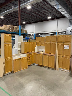 Honey Coloured Raised - Panel Kitchen