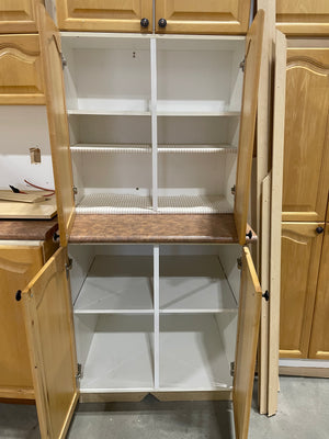Honey Coloured Raised - Panel Kitchen