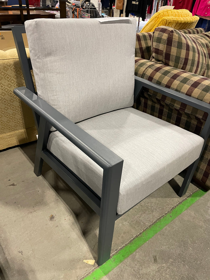 Blue/Grey Metal Patio Chair