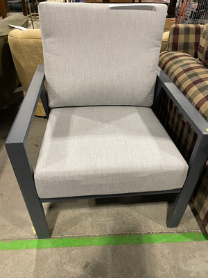 Blue/Grey Metal Patio Chair