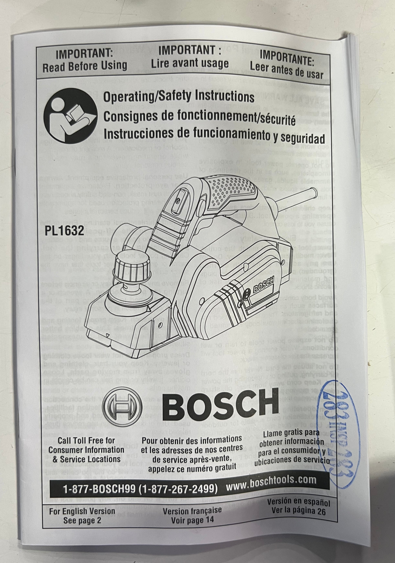 Bosch PL 1632 Planer