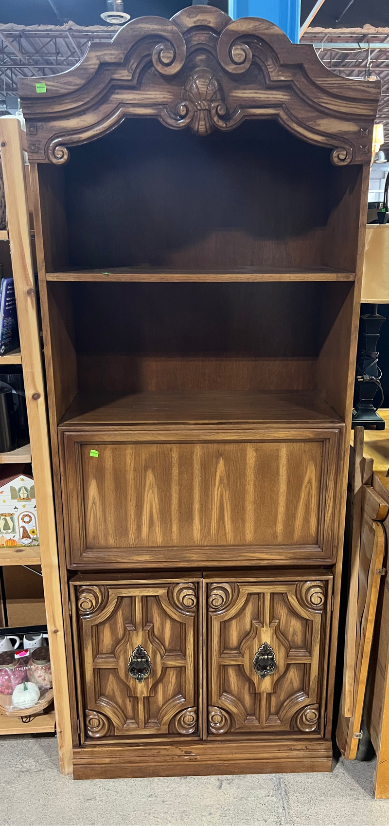 Cabinet with Drop-Leaf Storage
