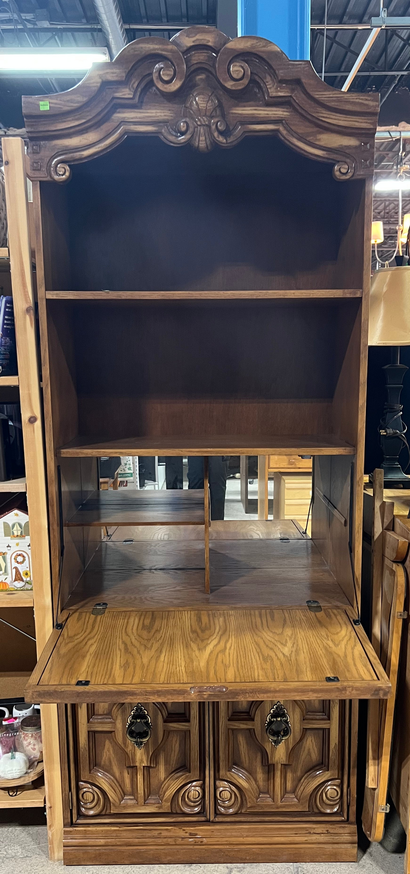 Cabinet with Drop-Leaf Storage