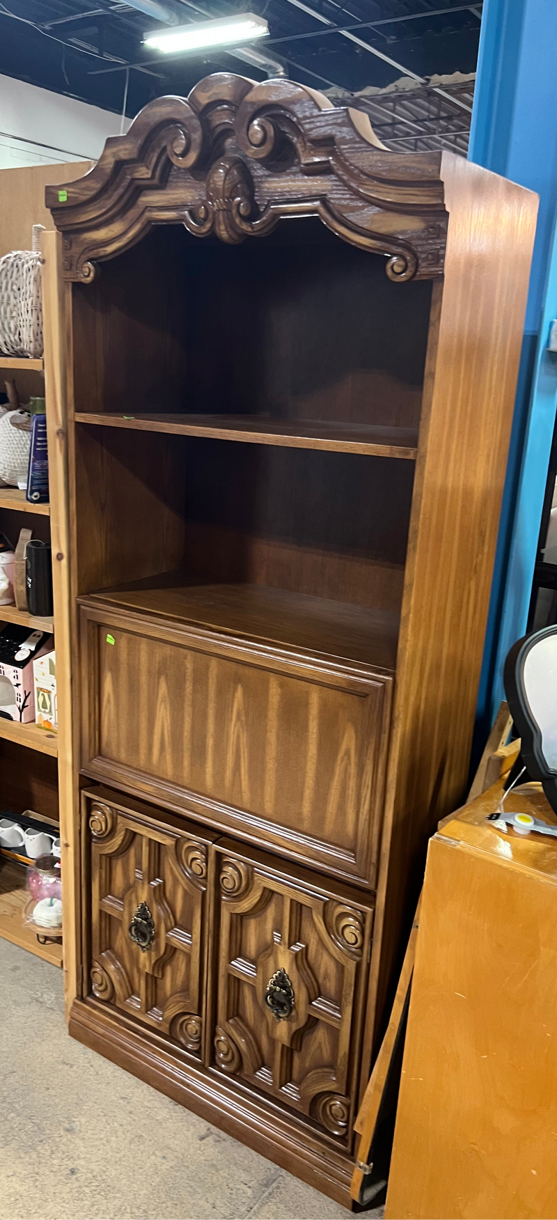 Cabinet with Drop-Leaf Storage