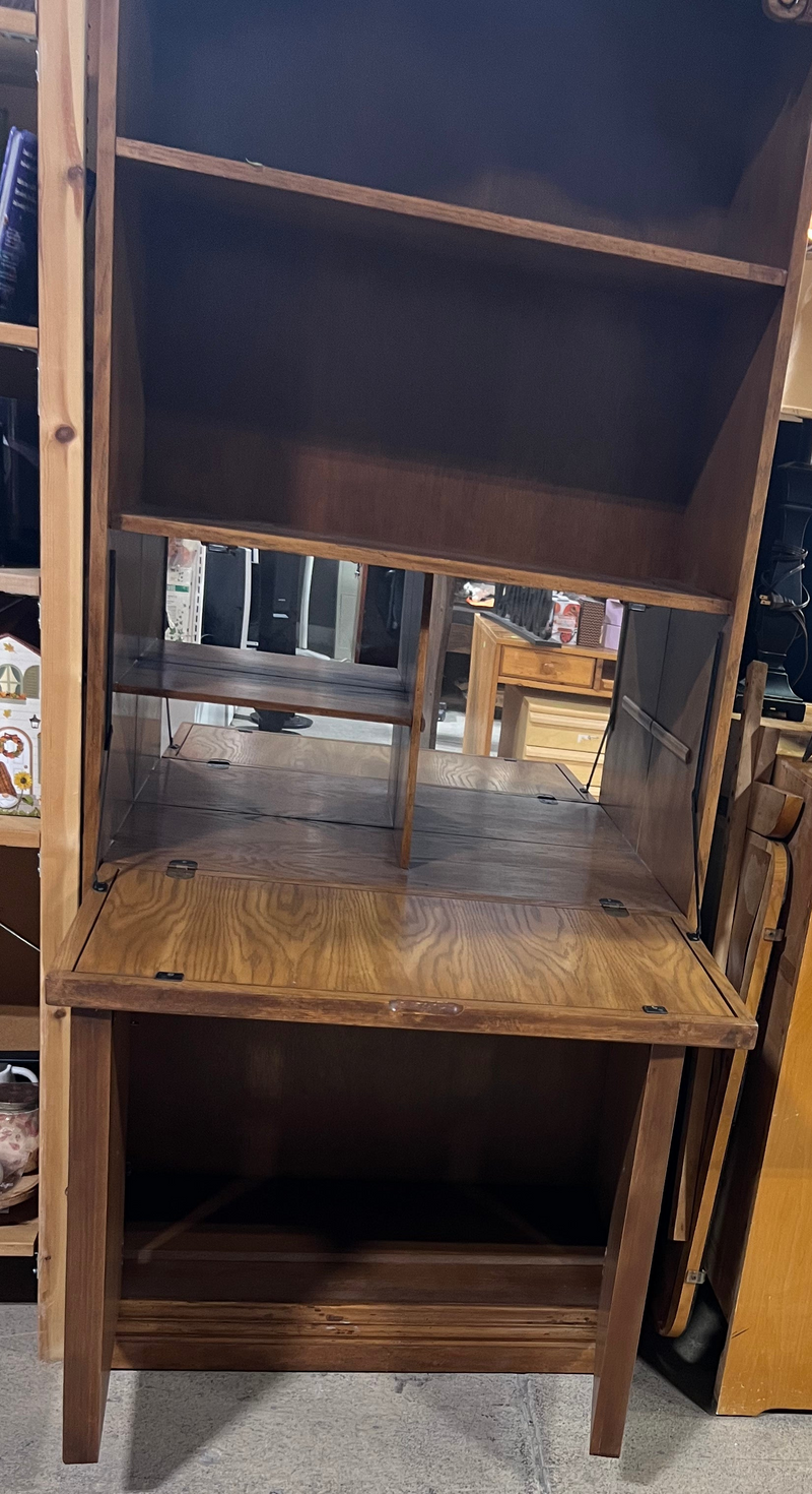 Cabinet with Drop-Leaf Storage