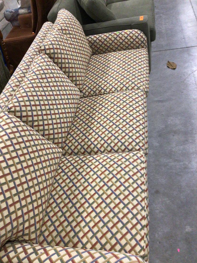 Diamond-Lattice Patterned Sofa (3 - Seater)