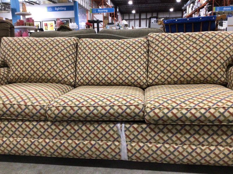 Diamond-Lattice Patterned Sofa (3 - Seater)
