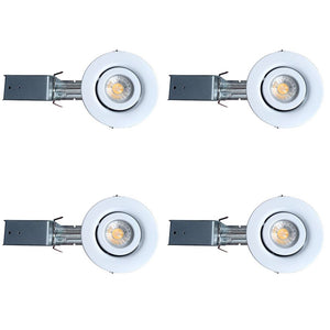 3-1/4" GU10 LED Gimbal Trim Kit (4-Pack)