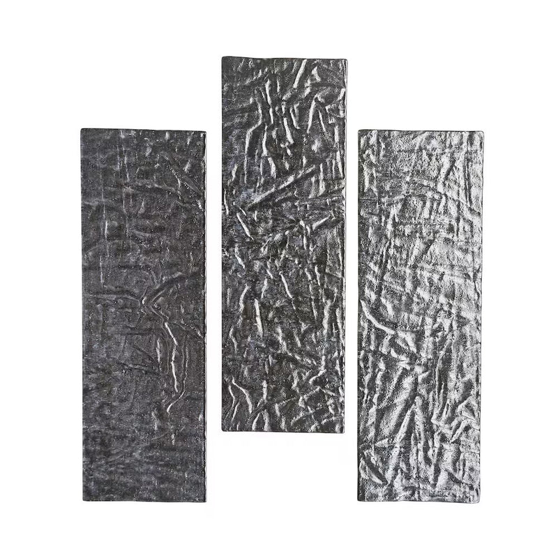 Navy Weathered Charcoal Glass Tile (3-Pack)
