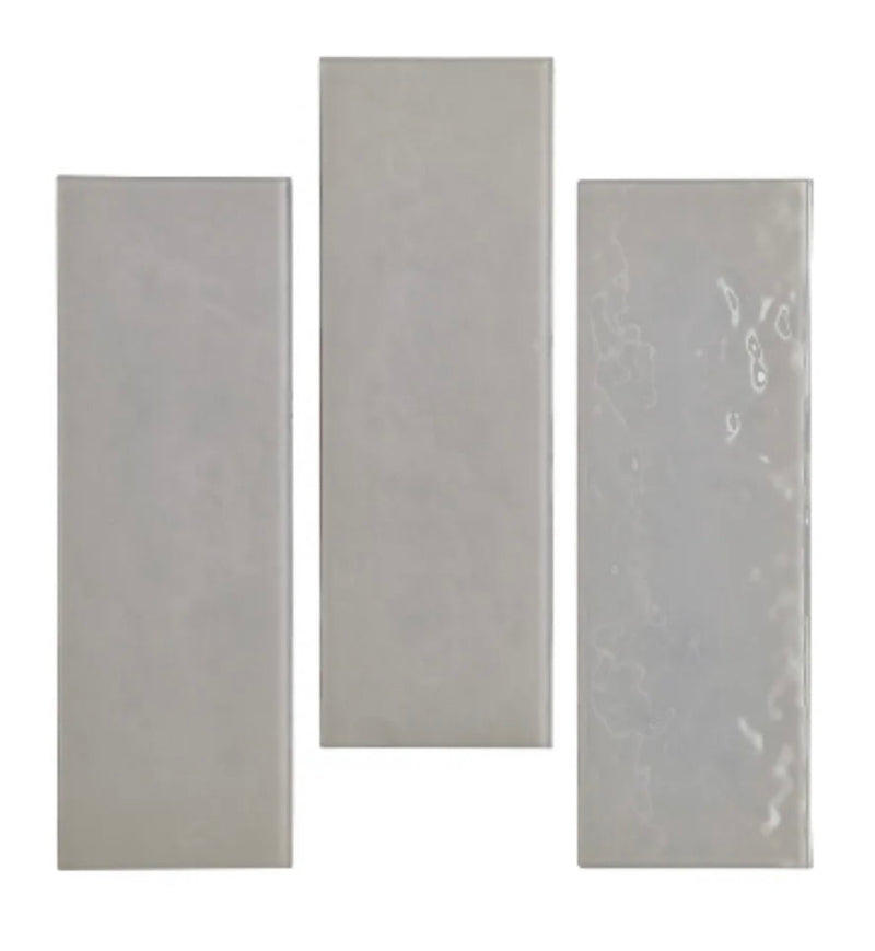 Soft Grayish Glass Tile (3-Pack)