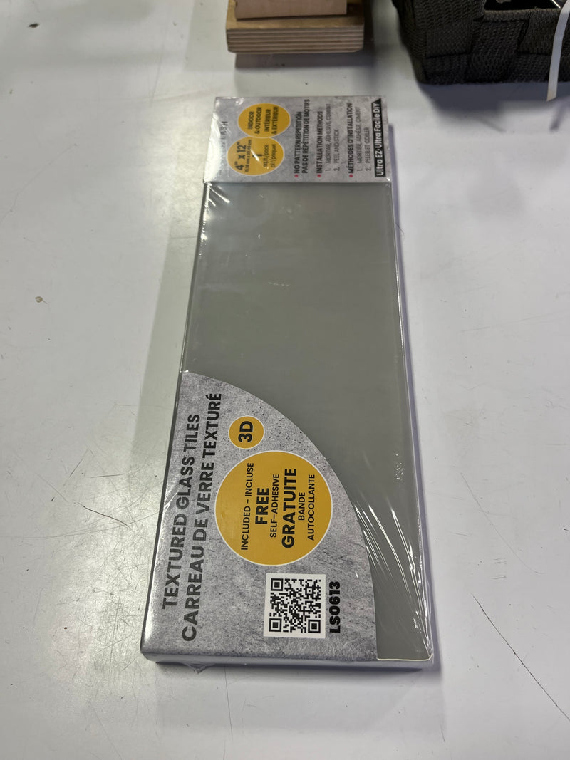 Soft Grayish Glass Tile (3-Pack)