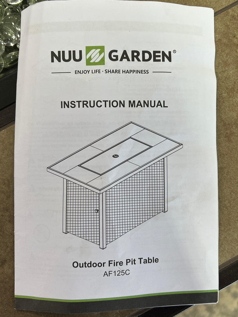 Nuu Garden Fire Pit Table