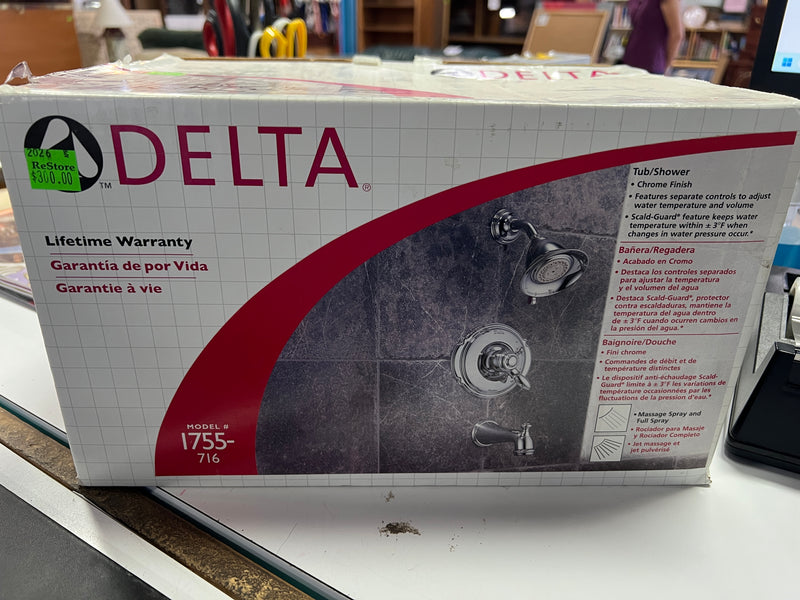Delta Monitor® 17 Series Tub & Shower Trim – Chrome (Model 1755-716)
