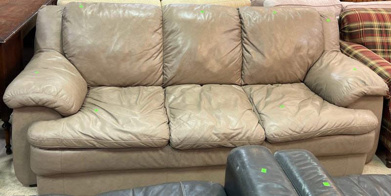 Classic Beige Three-Seater Sofa
