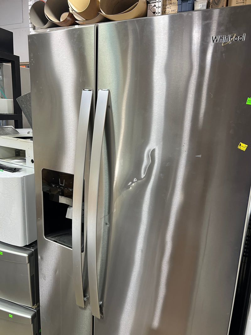 Whirlpool 21.4 Cu. Ft. Side-by-Side Refrigerator with Ice & Water Dispenser – Stainless Steel (WRS321SDHZ01)
