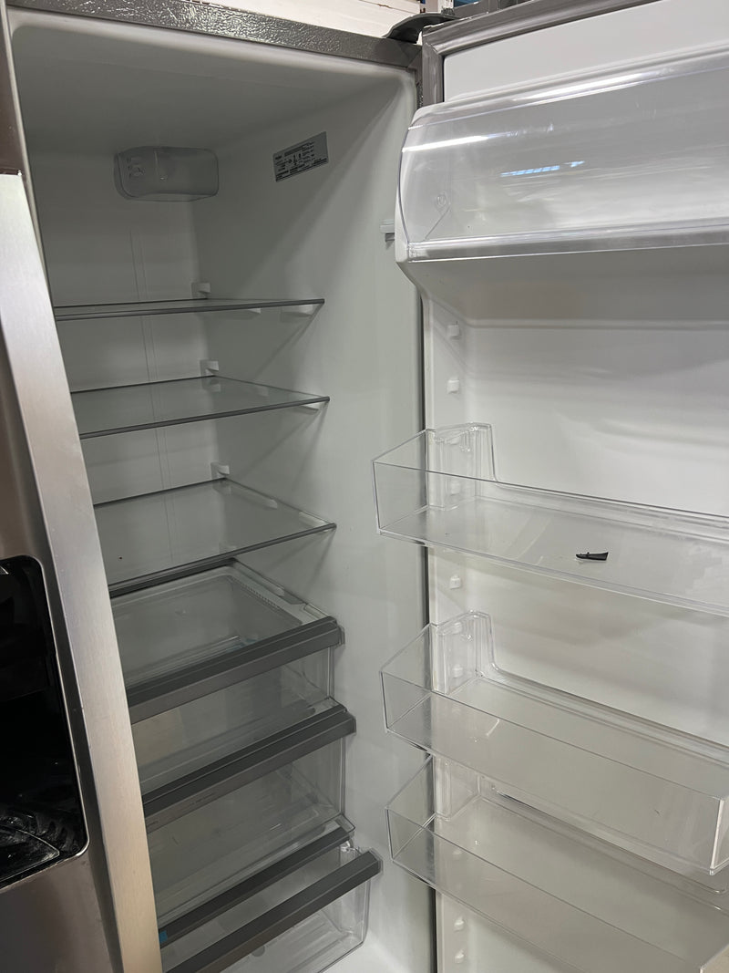 Whirlpool 21.4 Cu. Ft. Side-by-Side Refrigerator with Ice & Water Dispenser – Stainless Steel (WRS321SDHZ01)