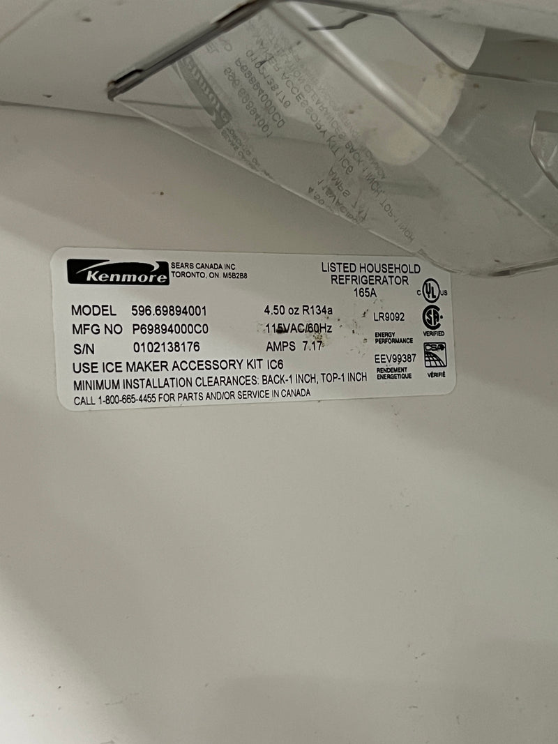 Kenmore Top-Freezer Refrigerator – White (Model 596.69894001)