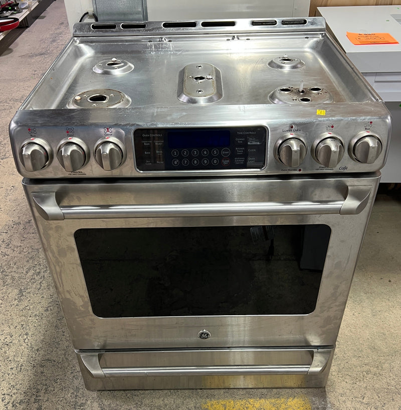 GE Café Series 30" Dual-Fuel Slide-In Convection Range – Stainless Steel