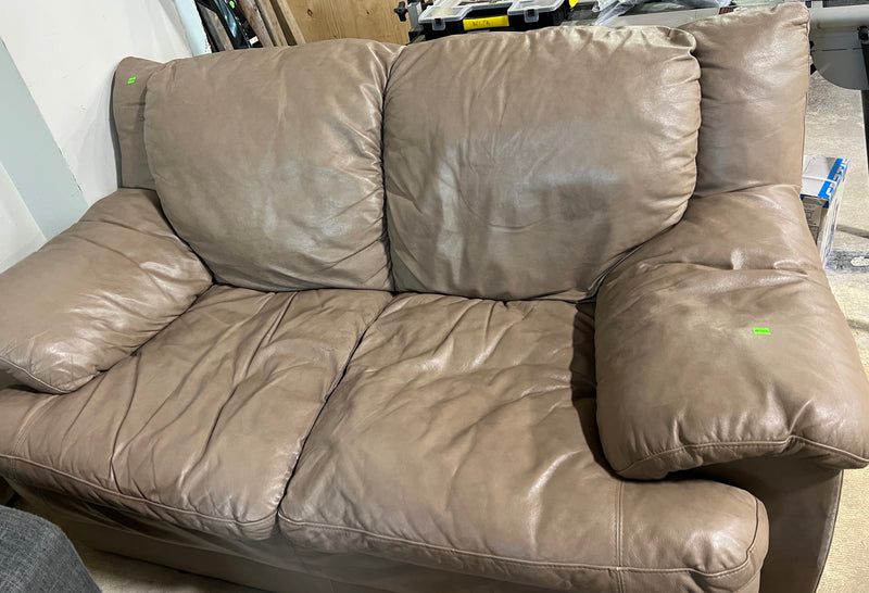 Light Brown 2-Seater Loveseat Sofa