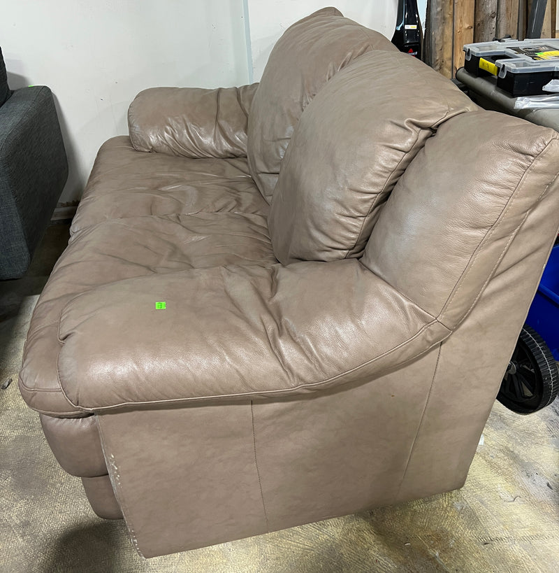 Light Brown 2-Seater Loveseat Sofa