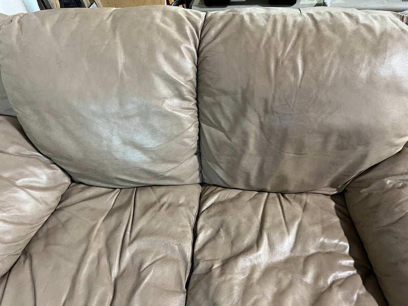 Light Brown 2-Seater Loveseat Sofa