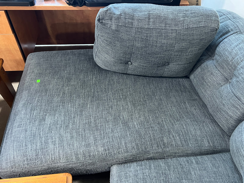 Charcoal Gray L-Shaped Sectional Sofa with Left-Facing Chaise