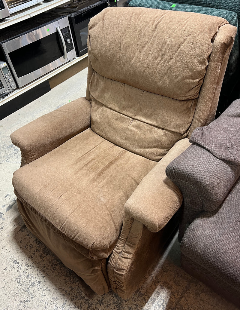 Brown Recliner Chair with High-Back Comfort