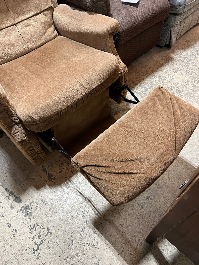 Brown Recliner Chair with High-Back Comfort