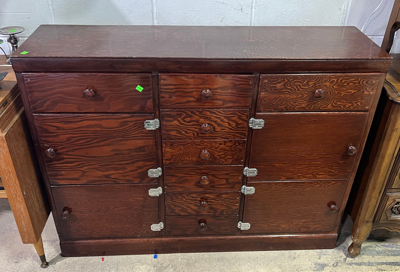 Wooden Storage Cabinet with Multi-Drawer Design