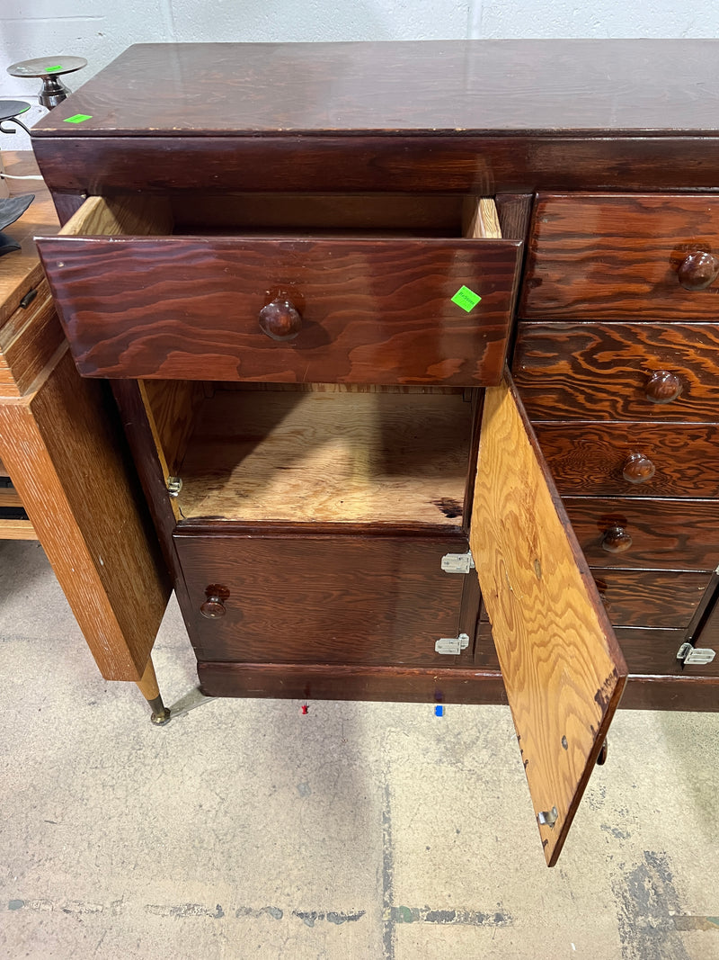 Wooden Storage Cabinet with Multi-Drawer Design