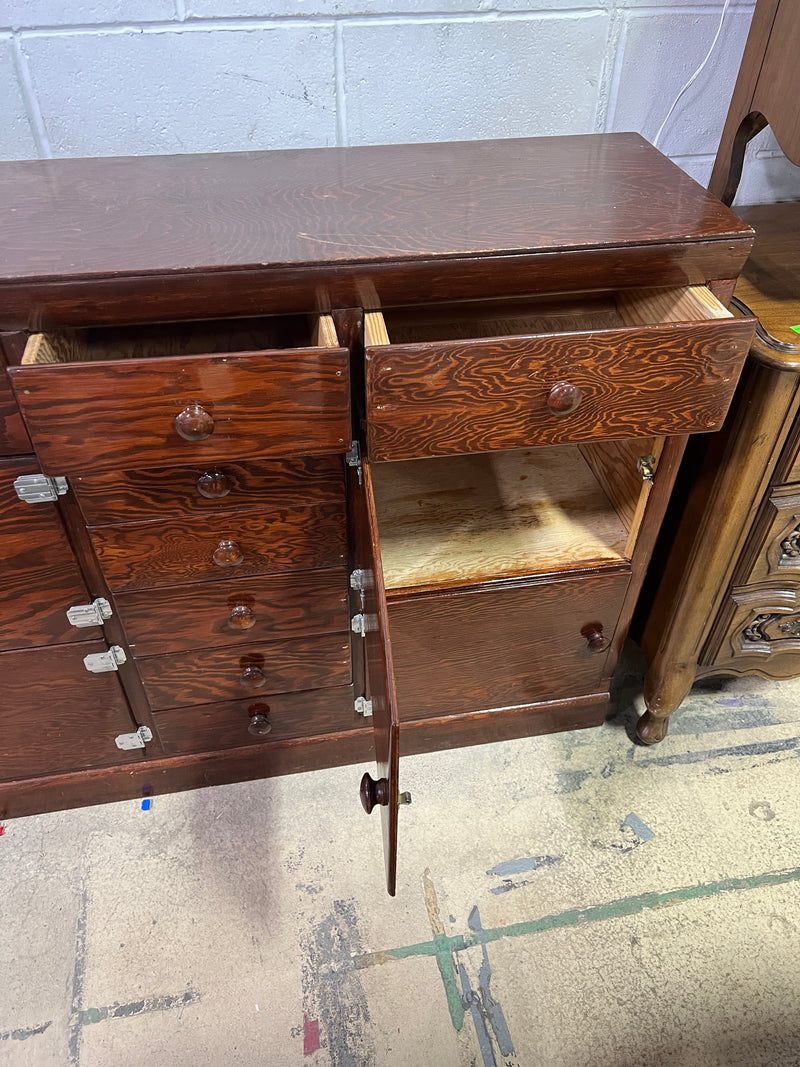 Wooden Storage Cabinet with Multi-Drawer Design