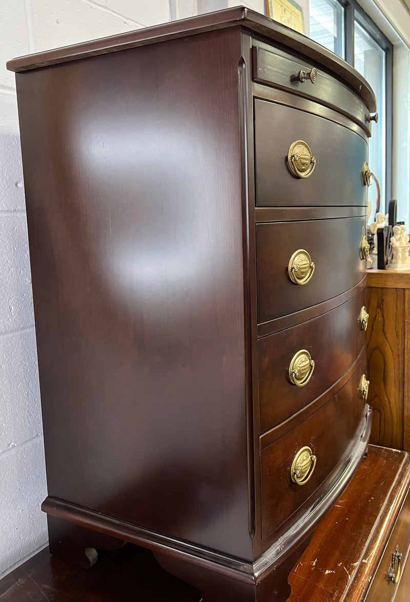 Federal-Style Bowfront Mahogany Chest of Drawers