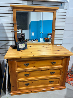 Solid Wood Dresser & Mirror