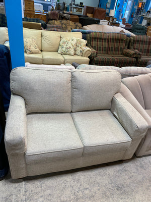 Beige modern loveseat