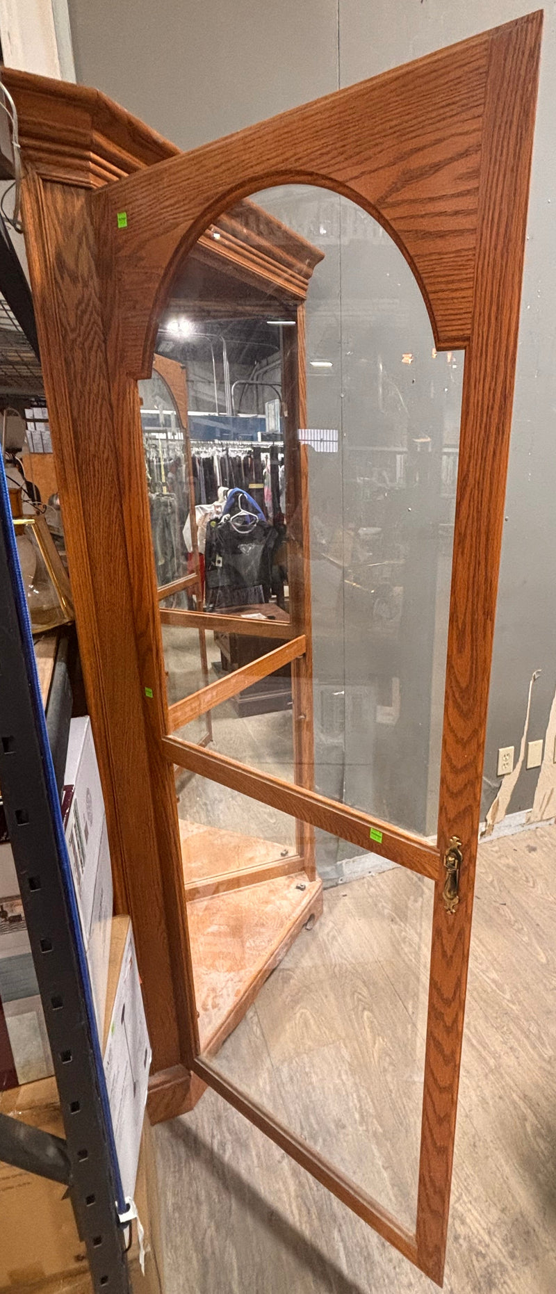 Wood Corner Display Cabinet