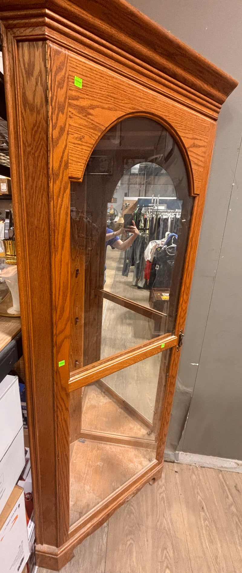 Wood Corner Display Cabinet