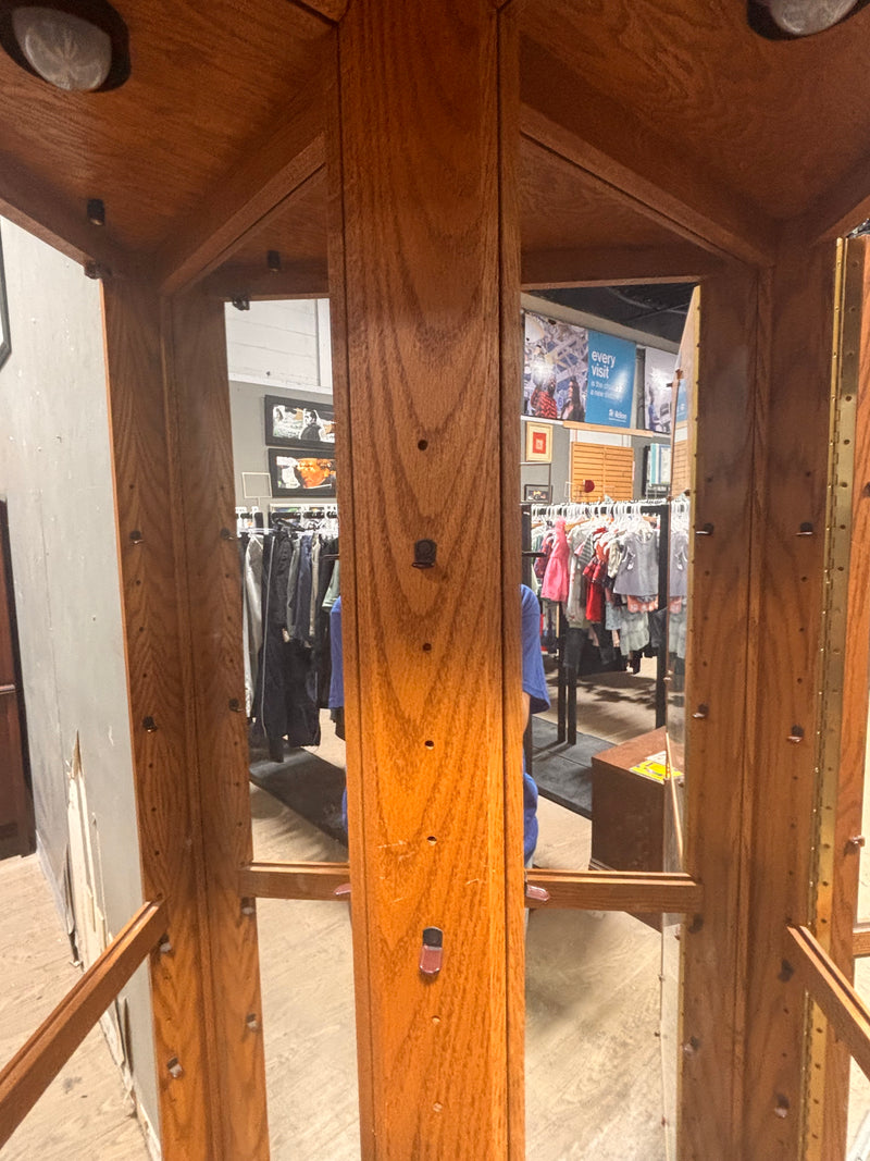 Wood Corner Display Cabinet