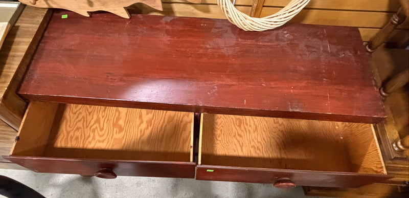 Antique 6-Drawer Dresser with Round Wooden Knobs