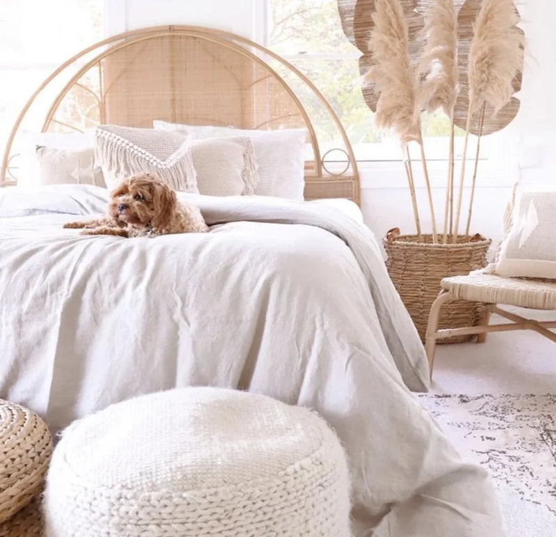 LUNULA Cane Webbing Rattan Queen Headboard