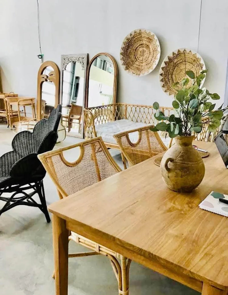 MEJA Solid Wood Teak Dining Table
