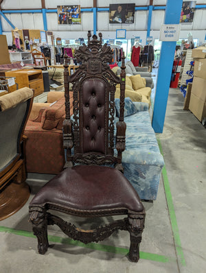 Antique Lion Head Throne