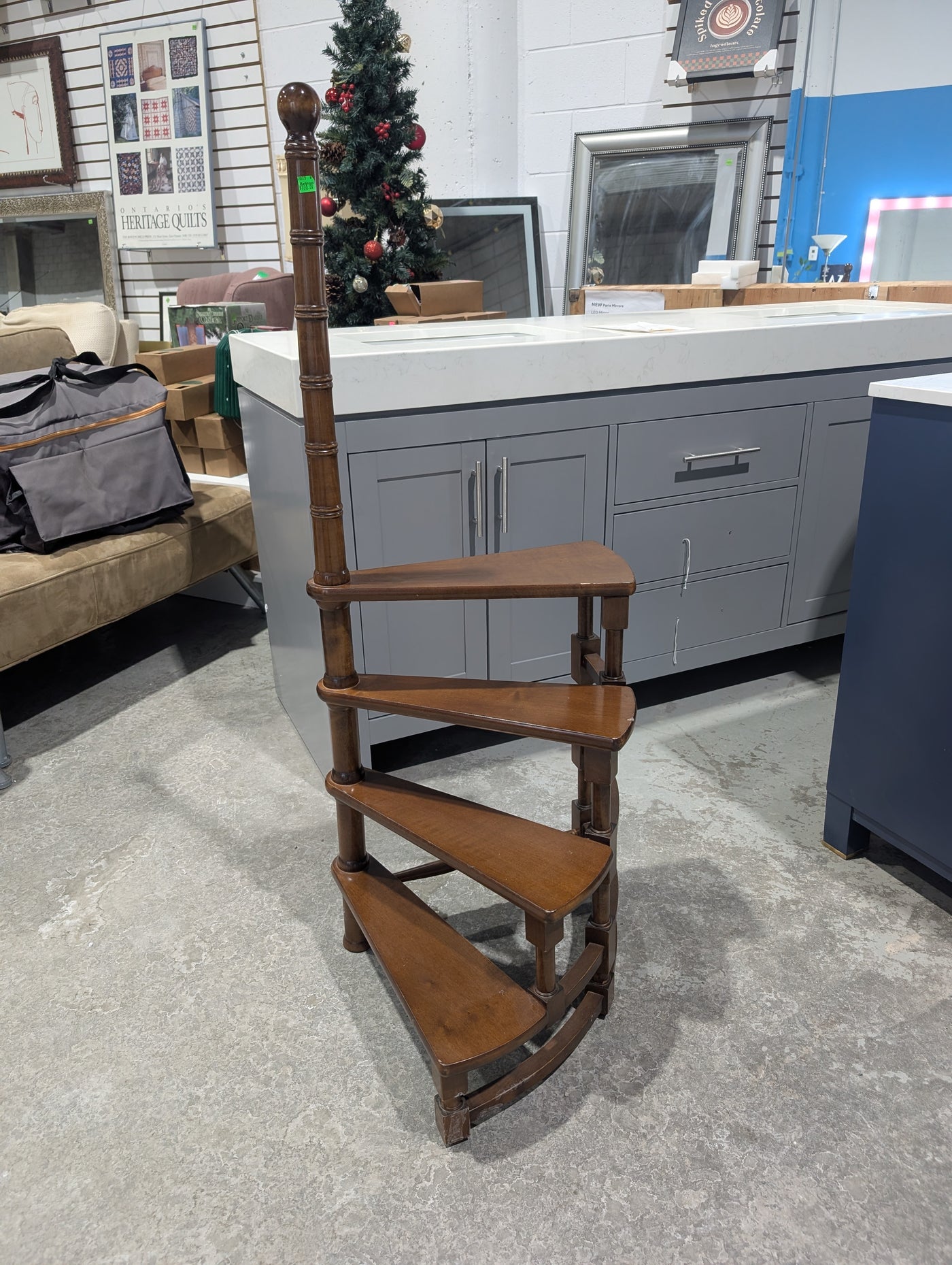 Midcentury Italian Carved Spiral Ladder Shelf – Habitat for Humanity ...