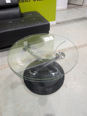 Modern Glass Top Swivel Coffee Table